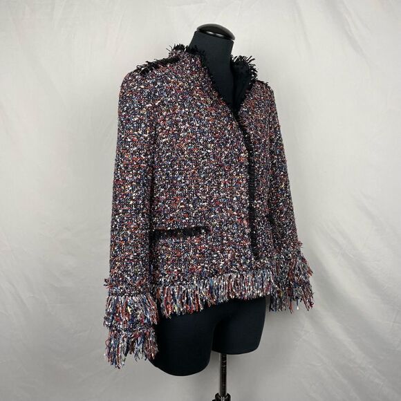 Ann Taylor NWT Tweed Fringe Jacket - Women’s S - Picture 2 of 10